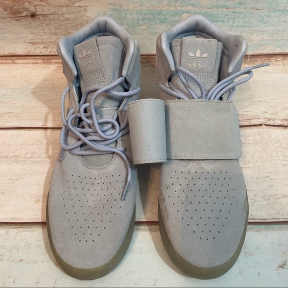 adidas Tubular Invader Strap Easy Blue Tennis Shoe size 10 - Picture 3 of 10